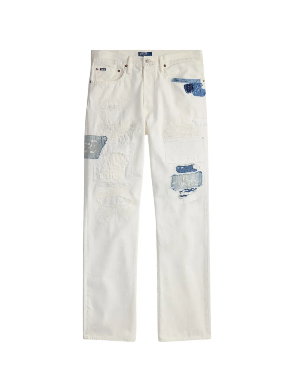 Polo Ralph Lauren Jeans Heritage con design patchwork - Bianco