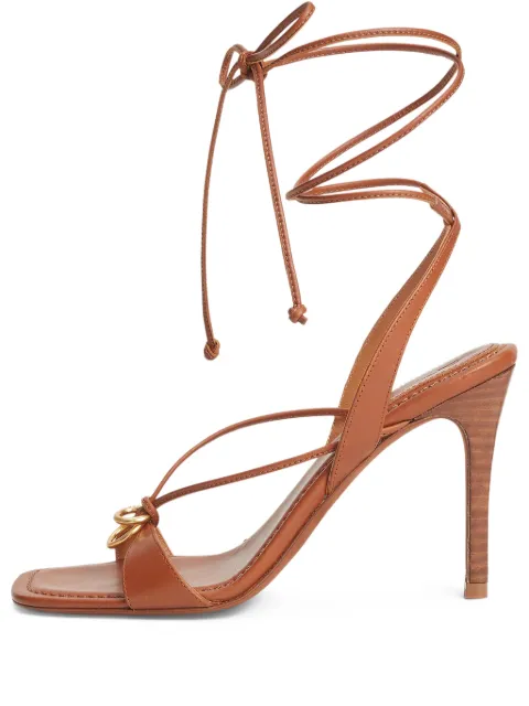 Polo Ralph Lauren O-ring-detail leather heeled sandals