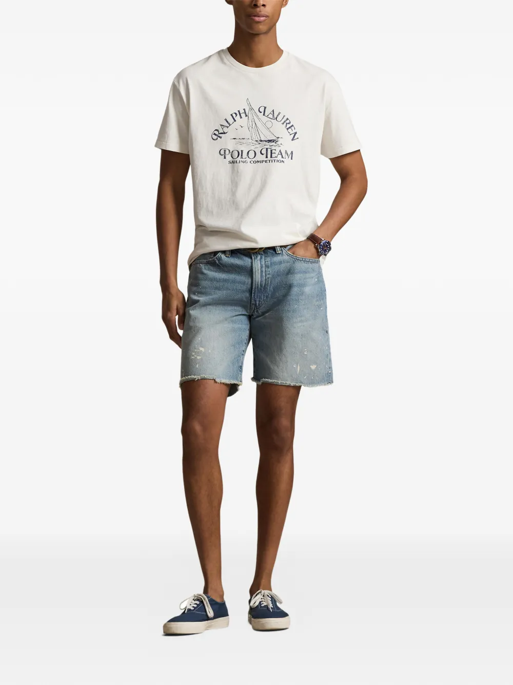 Polo Ralph Lauren T-shirt met logoprint Beige