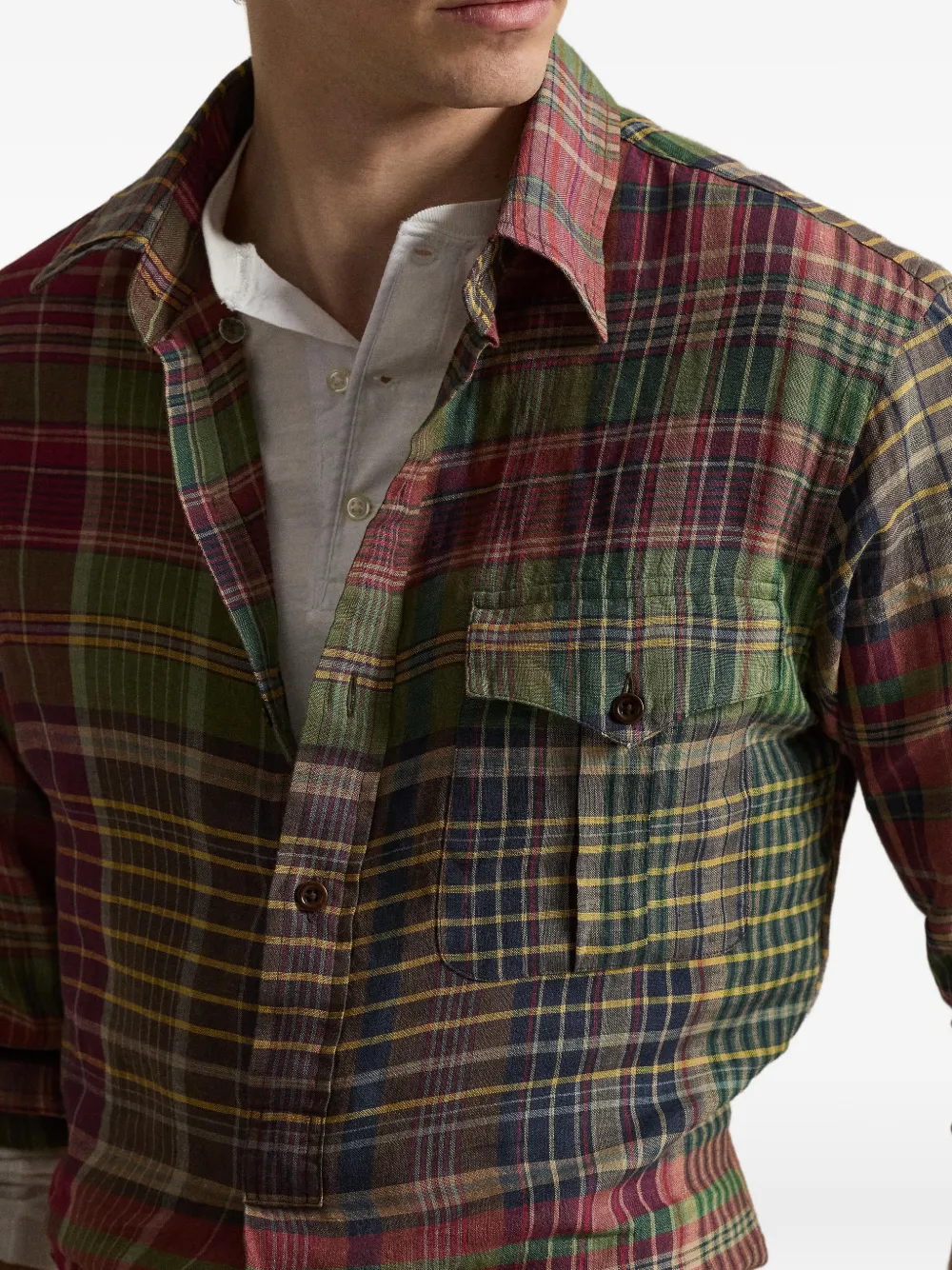 Polo Ralph Lauren Geruit overhemd met zak Rood