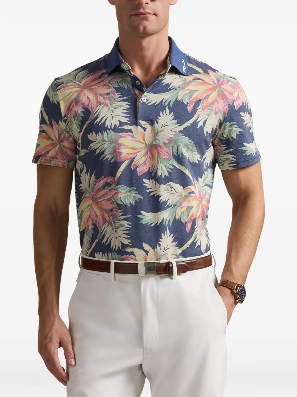 RLX Ralph Lauren Poloshirt met bloemenprint Blauw