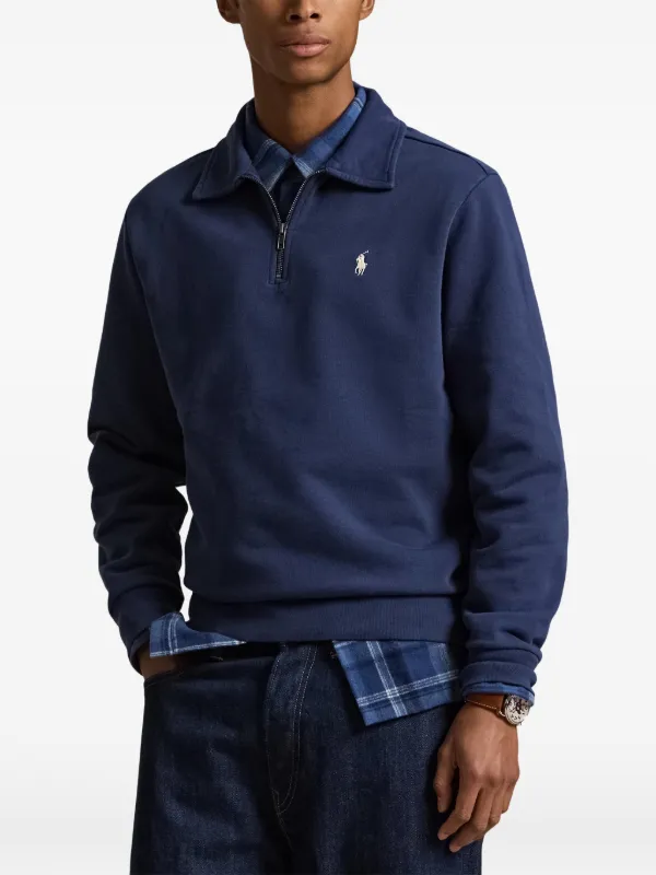Polo Ralph Lauren Loopback Fleece quarter-zip Sweatshirt | Blue