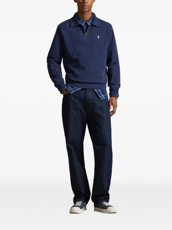 Polo Ralph Lauren Loopback Fleece quarter-zip Sweatshirt | Blue