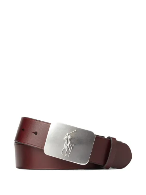 Polo Ralph Lauren pony-plaque leather belt