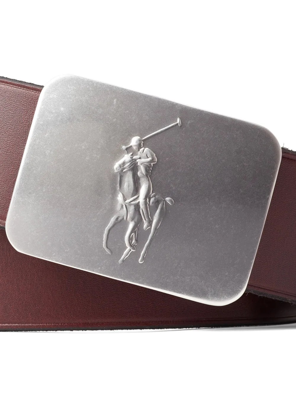 Polo Ralph Lauren Leren riem met ponyplakkaat Bruin