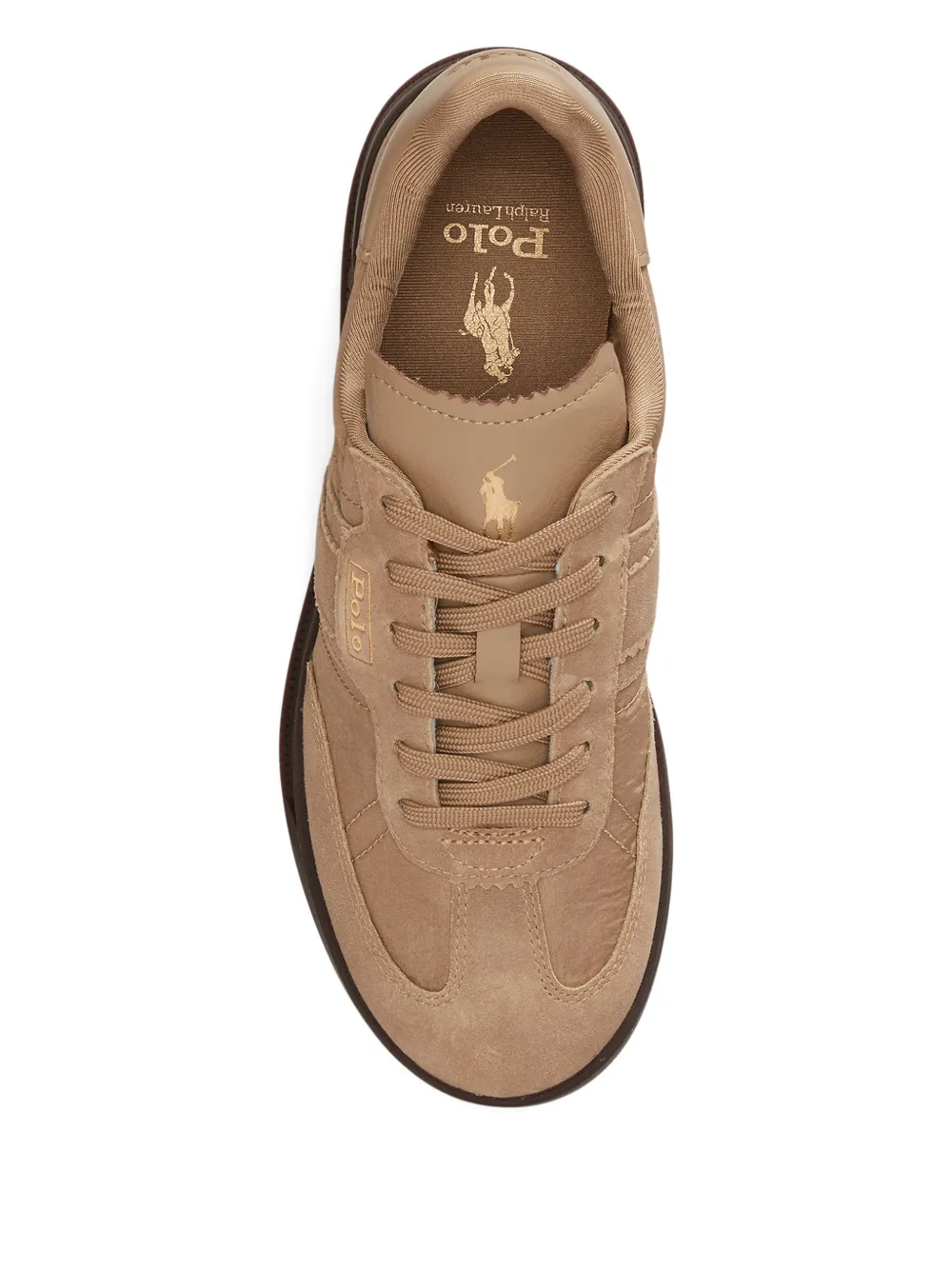 Polo Ralph Lauren Sneakers met suède afwerking Bruin