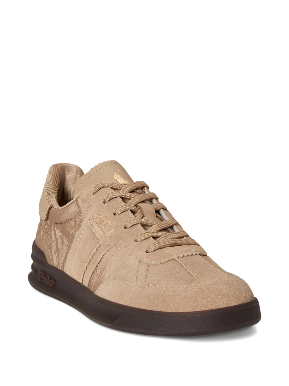 Polo Ralph Lauren Sneakers met suède afwerking Bruin