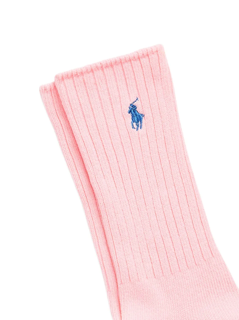 embroidered ribbed socks