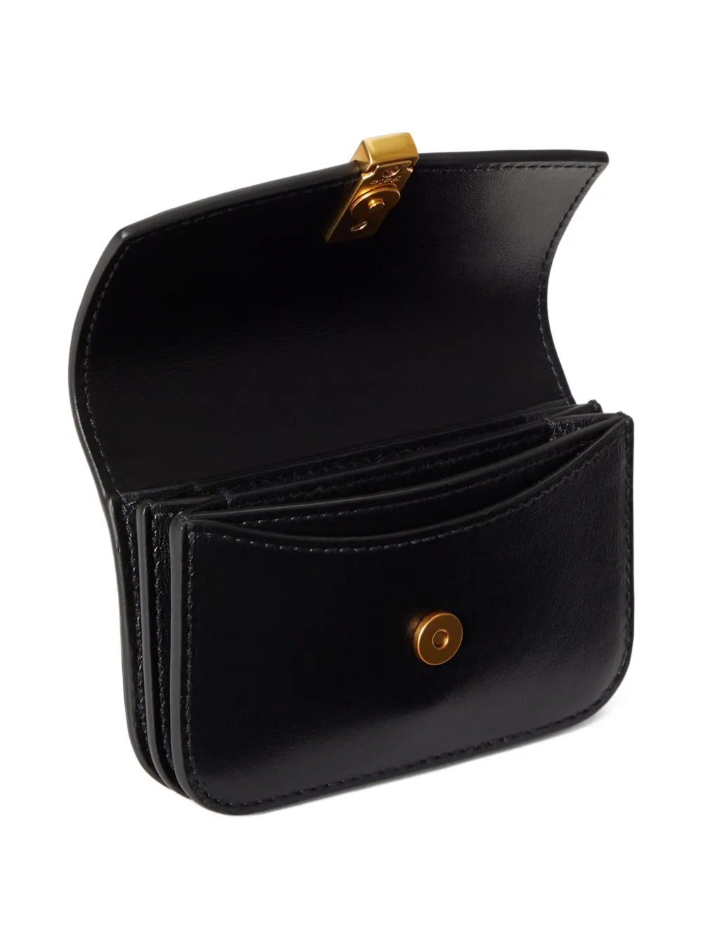 Polo Ralph Lauren Logo-plaque Leather Wallet In Black