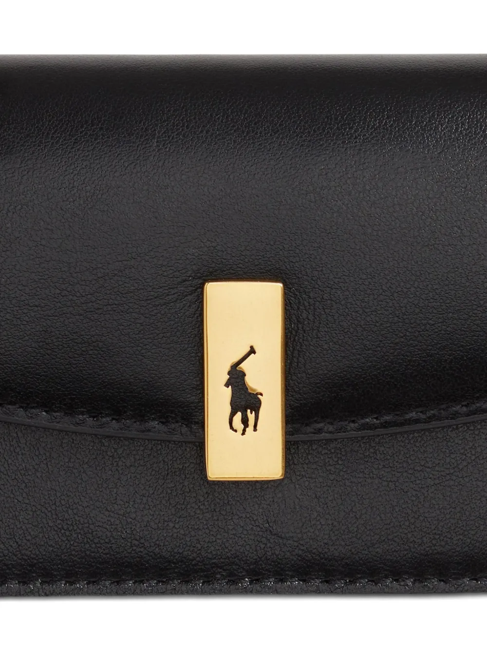 Polo Ralph Lauren Logo-plaque Leather Wallet In Black
