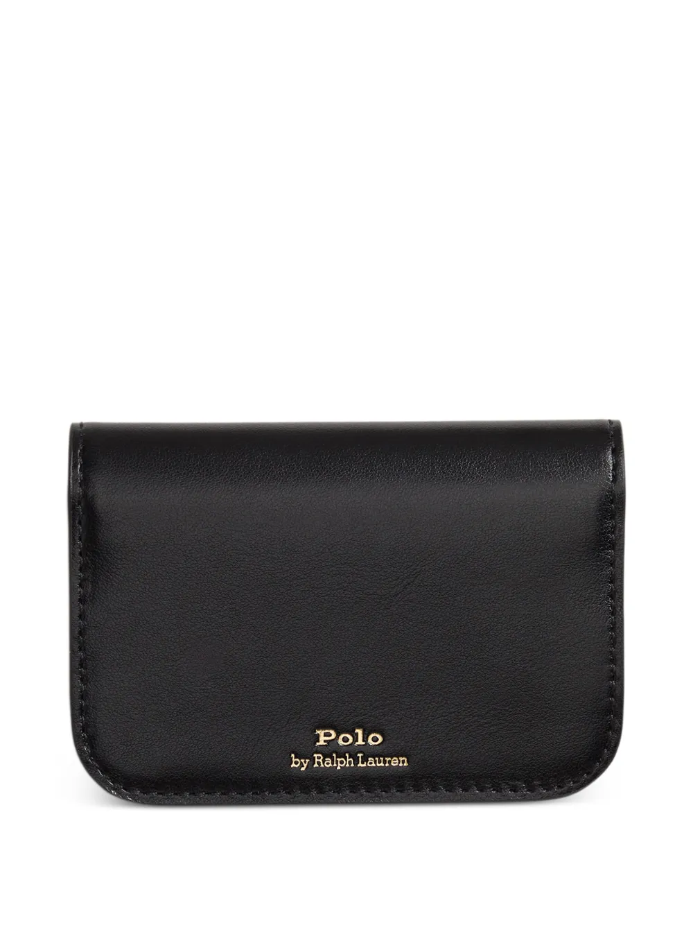 Polo Ralph Lauren Logo-plaque Leather Wallet In Black