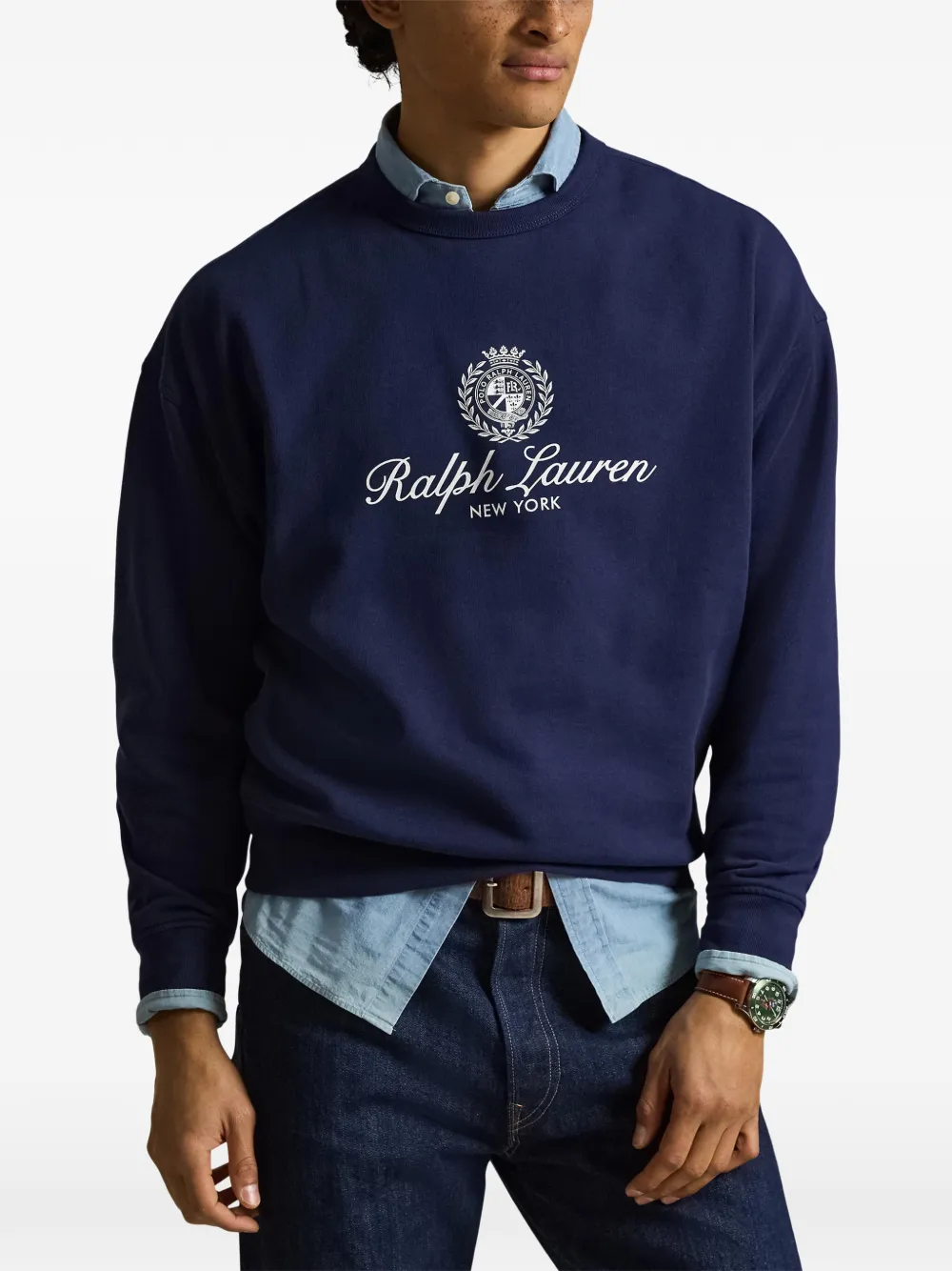 Polo Ralph Lauren Ruimvallende sweater met grafische print Blauw