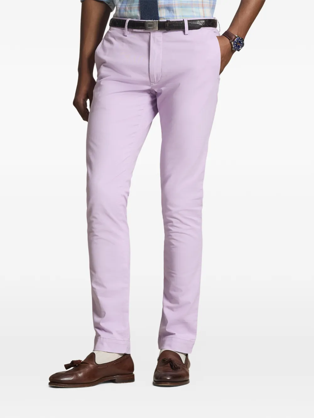 Polo Ralph Lauren Broek met zak en riemlus Paars