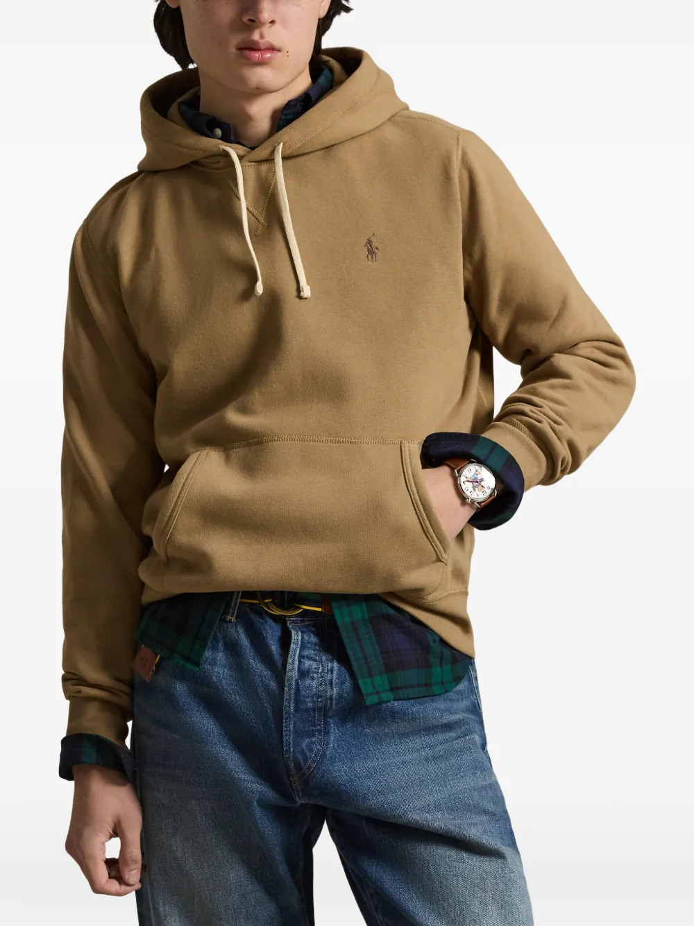 Polo Ralph Lauren Hoodie met trekkoord en buidelzak Bruin