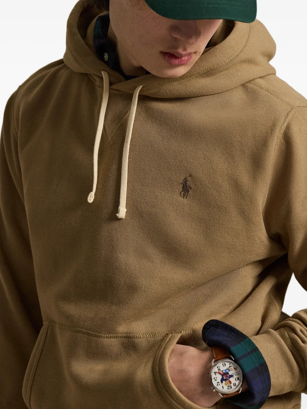 Polo Ralph Lauren Hoodie met trekkoord en buidelzak Bruin