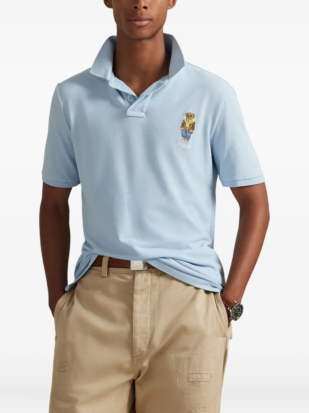 Polo Ralph Lauren Poloshirt met borduurwerk Blauw