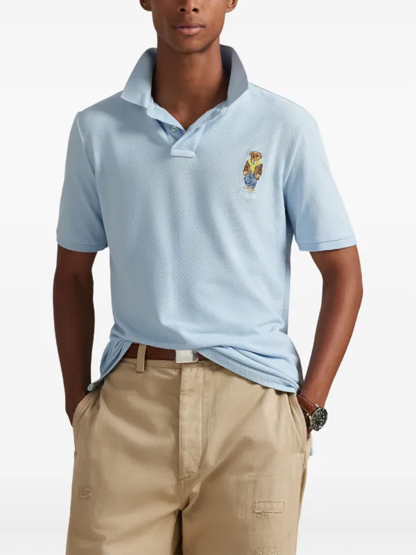 polo ralph lauren ポロベア　ポロシャツ　M Polo Ralph Lauren ポロベア ポロシャツ | ブルー | FARFETCH JP