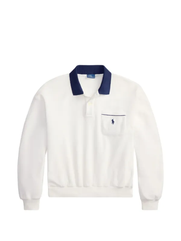 Ralph Lauren 長袖ポロシャツ ブルー/ホワイト 32632349_64666121_600.jpg