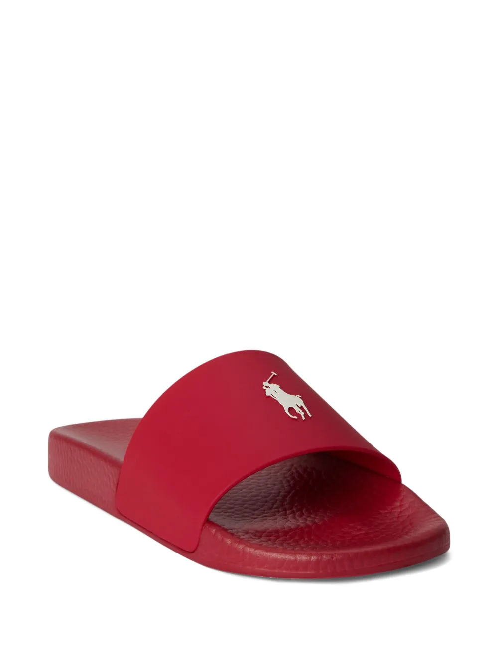 Polo Ralph Lauren Slippers met logodetail Rood