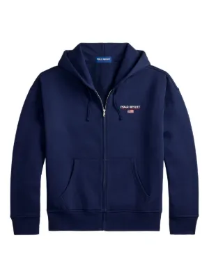 Polo Ralph Lauren ダブルニット ジップアップ パーカー | ブルー