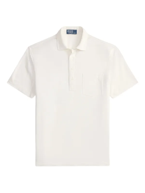 Polo Ralph Lauren Camisa Polo De Linho Com Bolso | Branco