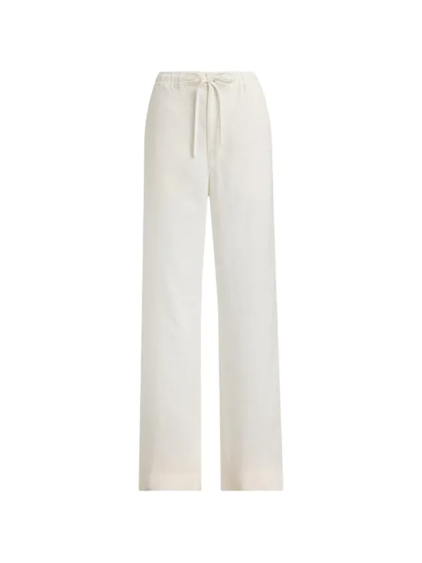 Polo Ralph Lauren Drawstring Pull-on Trousers in White