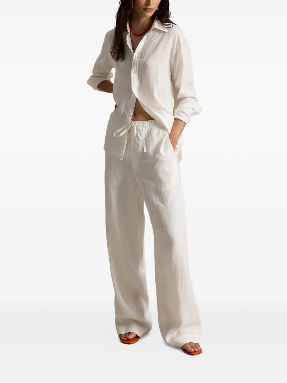  Polo Ralph Lauren Drawstring Pull-on Trousers - White 
