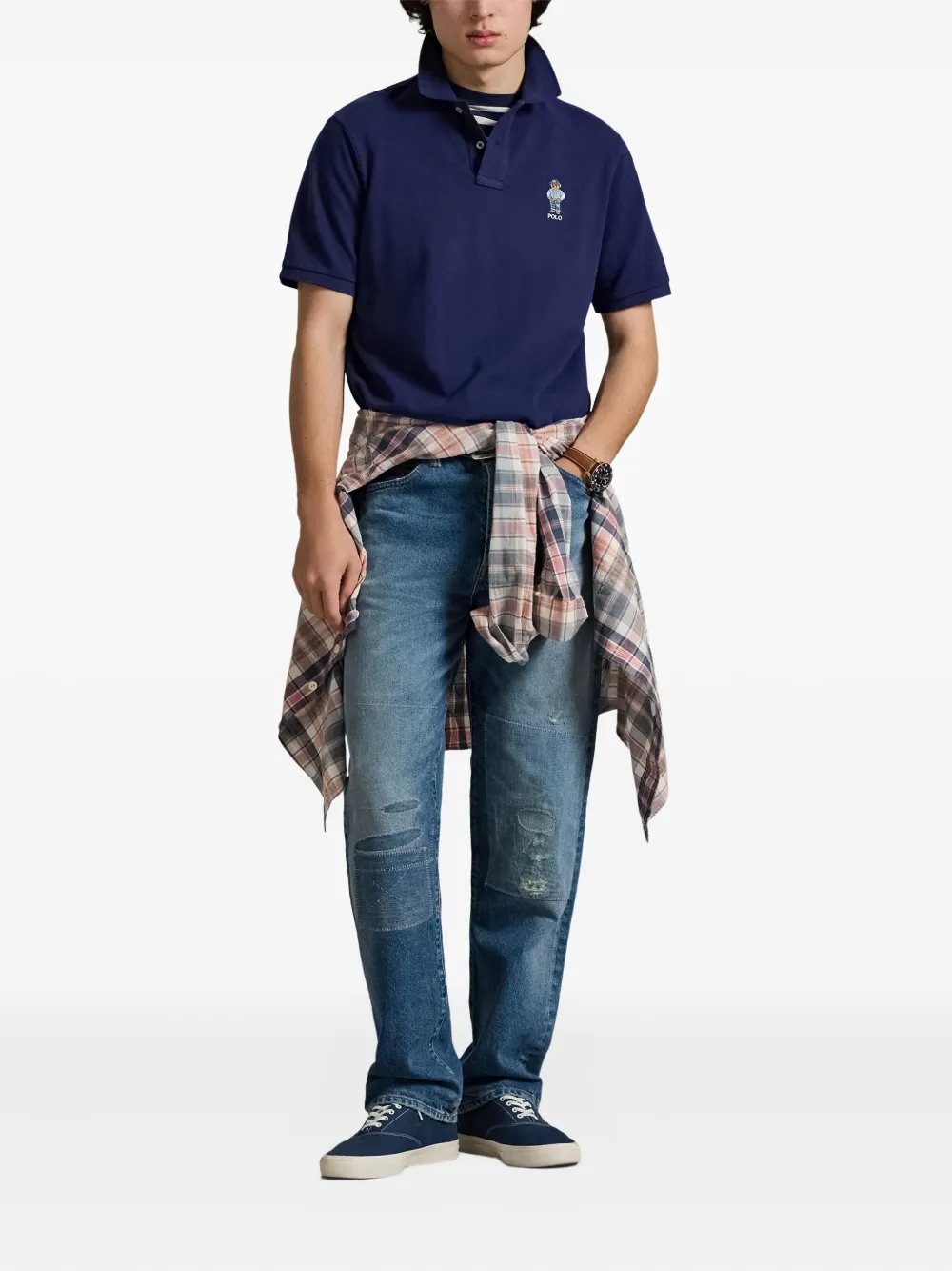 Polo Ralph Lauren Poloshirt met borduurwerk Blauw