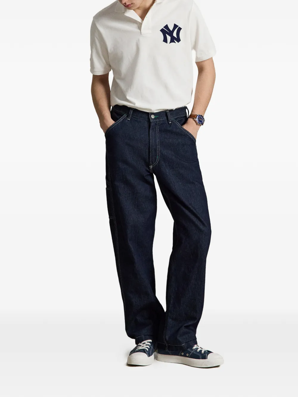Polo Ralph Lauren x Yankees katoenen poloshirt Wit