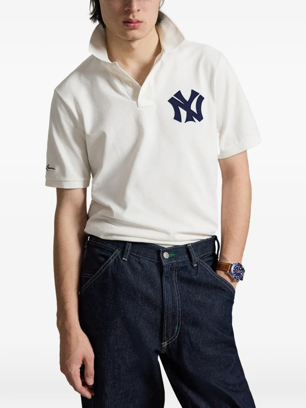 Polo Ralph Lauren x Yankees katoenen poloshirt Wit