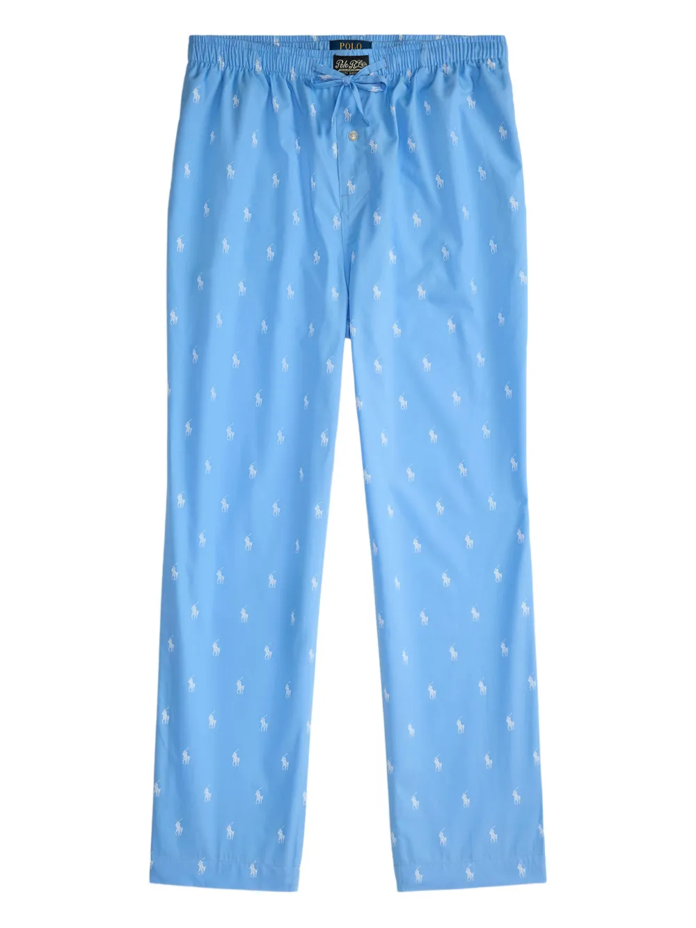 Polo Ralph Lauren logo-pattern pajama pants - Blau