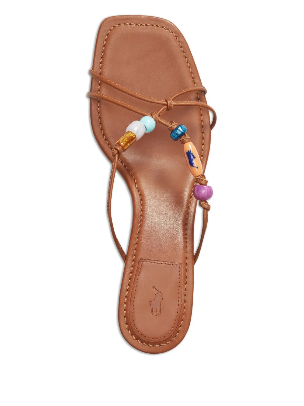 Polo Ralph Lauren Leren sandalen met kralen Bruin