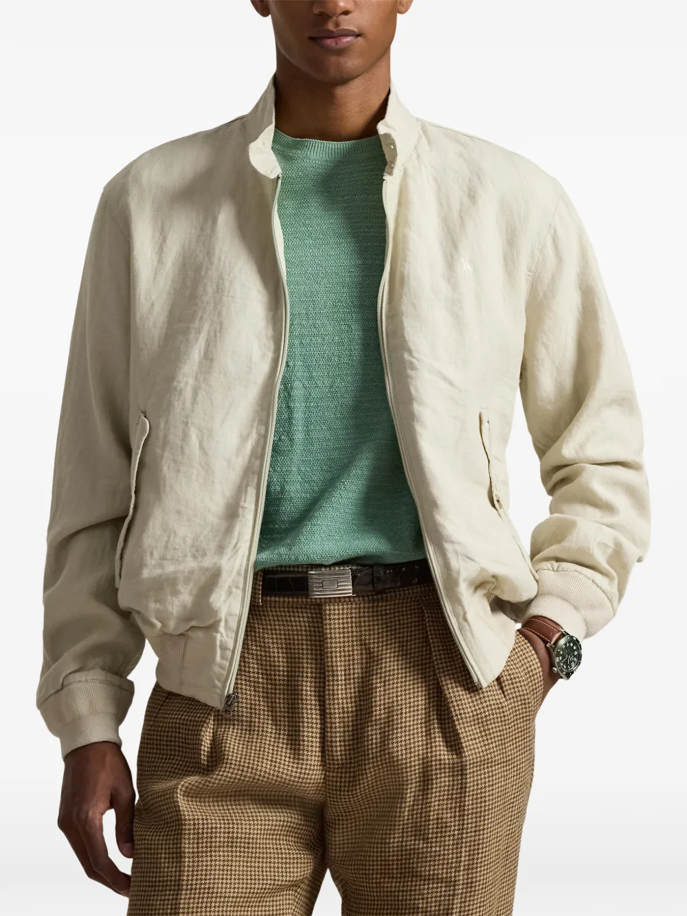 Polo Ralph Lauren Ribgebreid windjack Beige