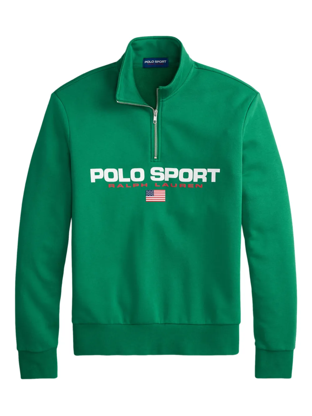 Polo Ralph Lauren Polo con mezza zip e logo - Verde