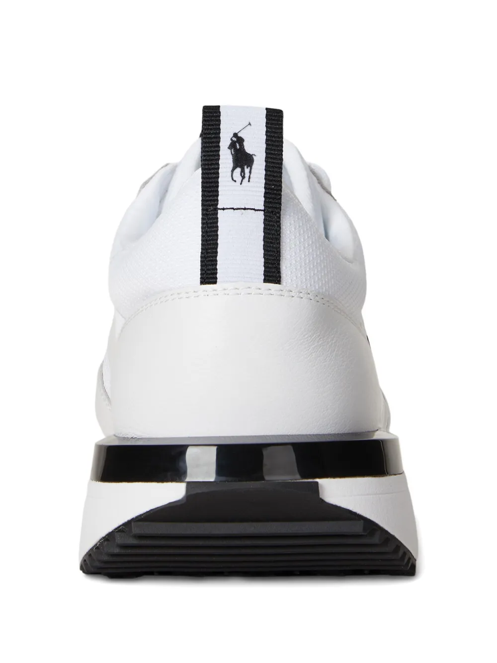 Polo Ralph Lauren Train 89 gestreepte leren sneakers Wit