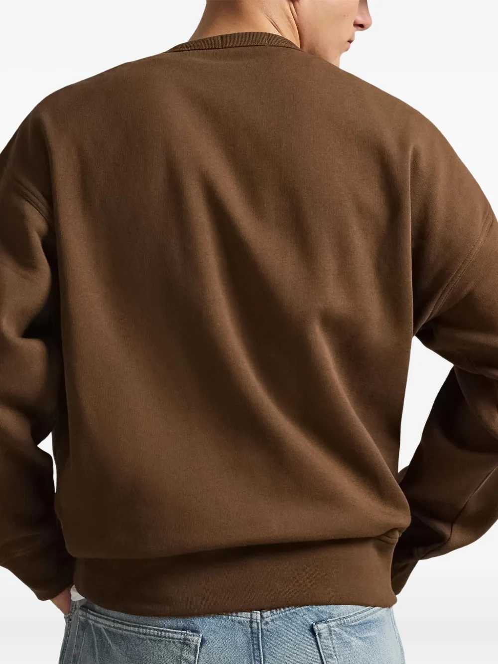Polo Ralph Lauren Fleece sweater met grafische print Bruin