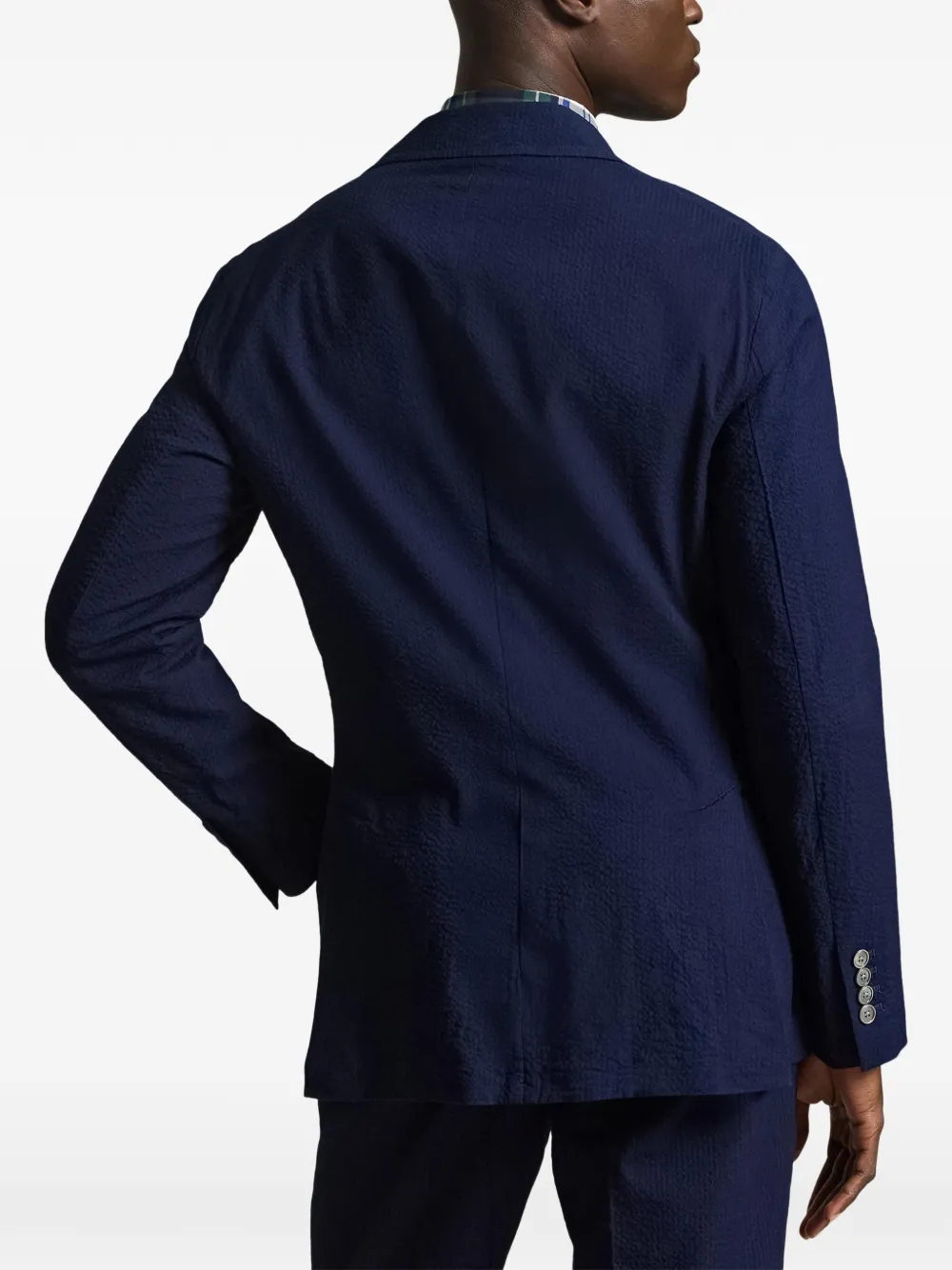 three-button cotton blazer