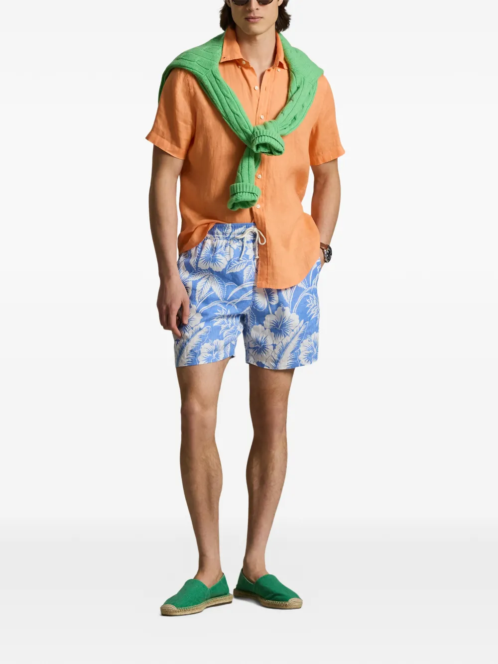 Polo Ralph Lauren Zwembroek met bloemenprint Blauw