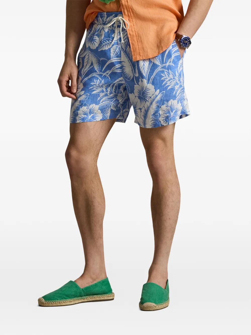 Polo Ralph Lauren Zwembroek met bloemenprint Blauw