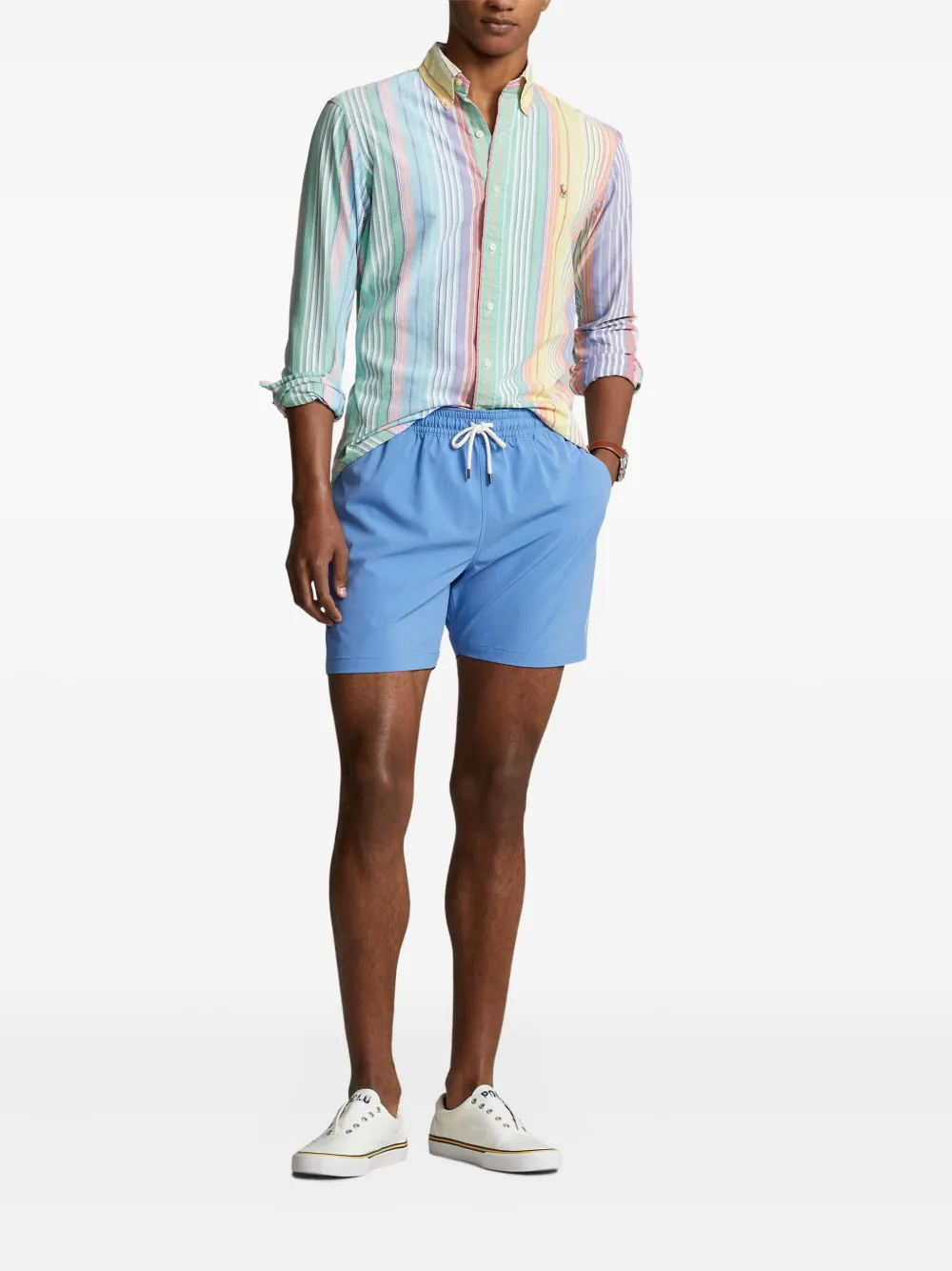 Polo Ralph Lauren Embroidered Pony Swim Shorts In Blue