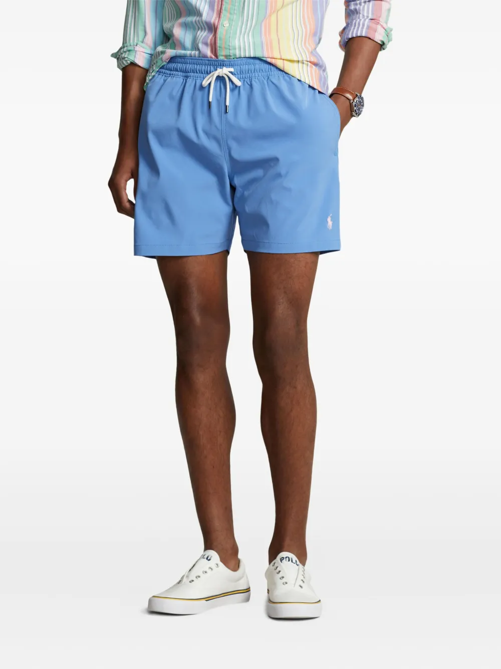 Polo Ralph Lauren Embroidered Pony Swim Shorts In Blue