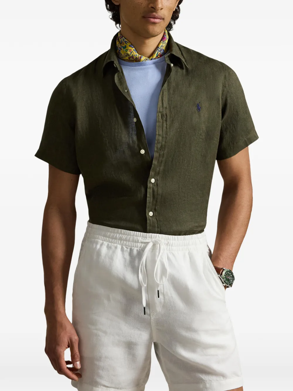 Embroidered Short-Sleeve Shirt