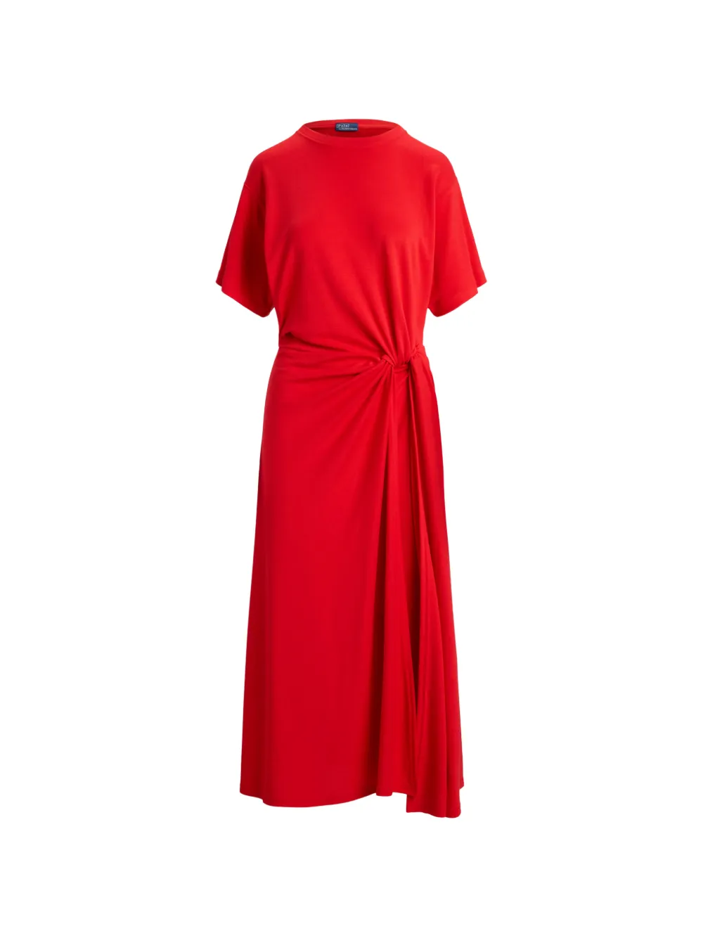 Polo Ralph Lauren twist-detail midi dress - Rot