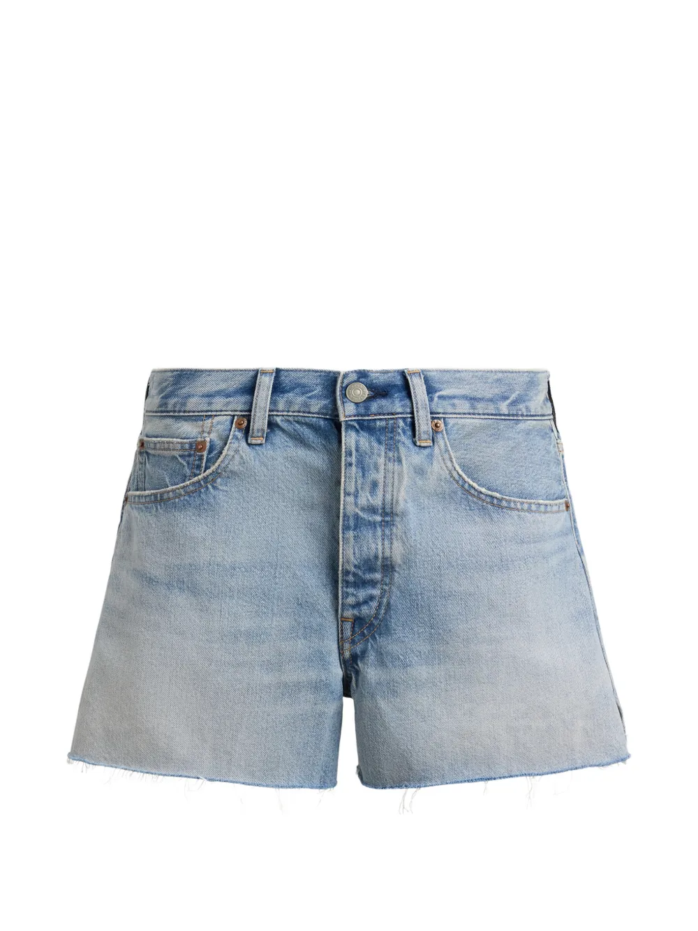 Polo Ralph Lauren five-pocket frayed shorts - Blu