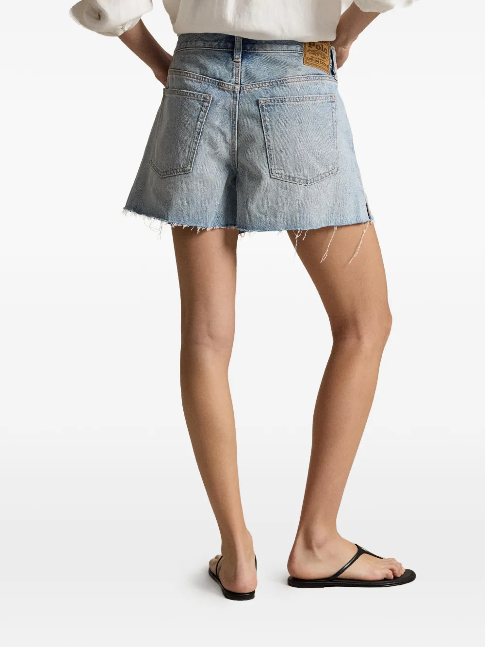 Polo Ralph Lauren Shorts met franje en vijf zakken Blauw