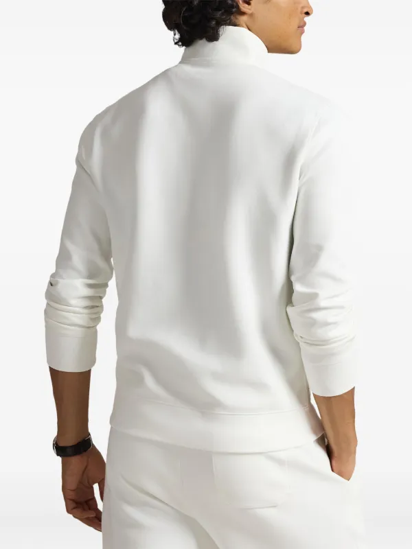 Polo Ralph Lauren Double-knit quarter-zip Pullover | White | FARFETCH