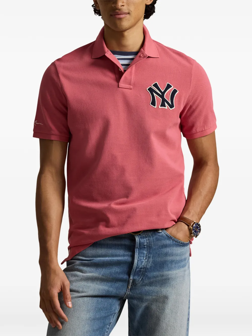 폴로랄프로렌 X MLB 양키스 반소매 폴로 셔츠 710B14463004