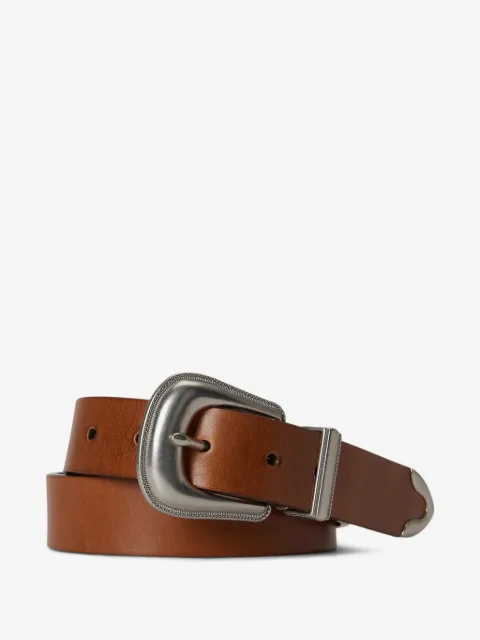 Polo Ralph Lauren engraved western leather belt