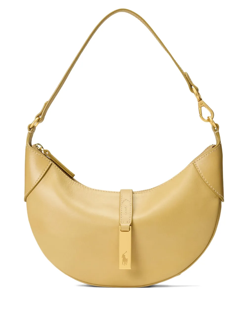 Polo Ralph Lauren Polo Id Leather Shoulder Bag In Neutral