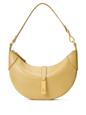 RalphLauren(ラルフローレン) ショルダーバッグ - ゴールド レザー ラルフローレン RALPH LAUREN ☆本革ゴールドロゴアクセント付ミニ